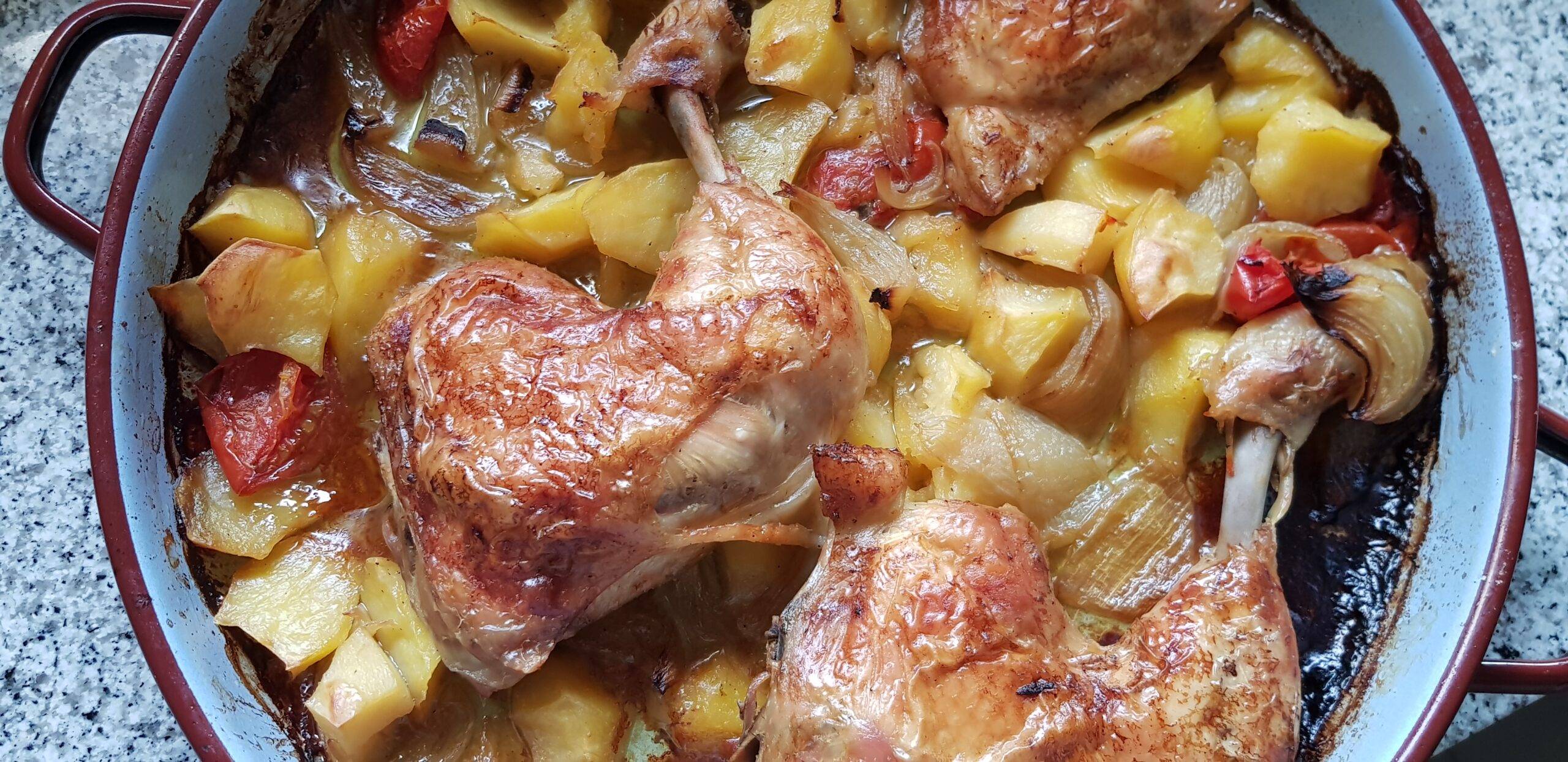 POLLO AL HORNO. RIQUÍSIMO