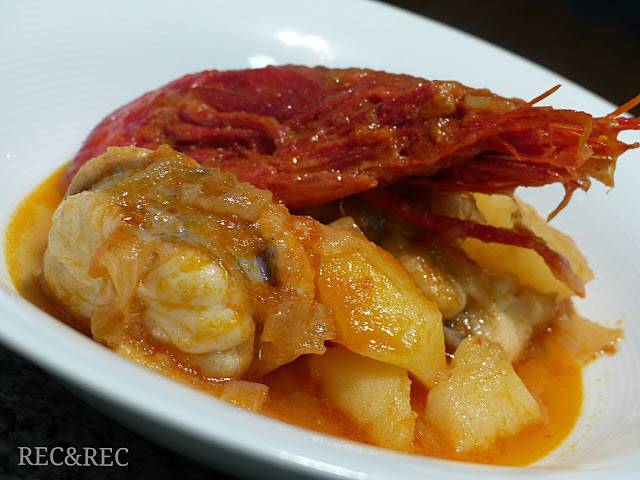 SUQUET DE RAPE Y CARABINEROS .PARA CHUPARSE LOS DEDOS.