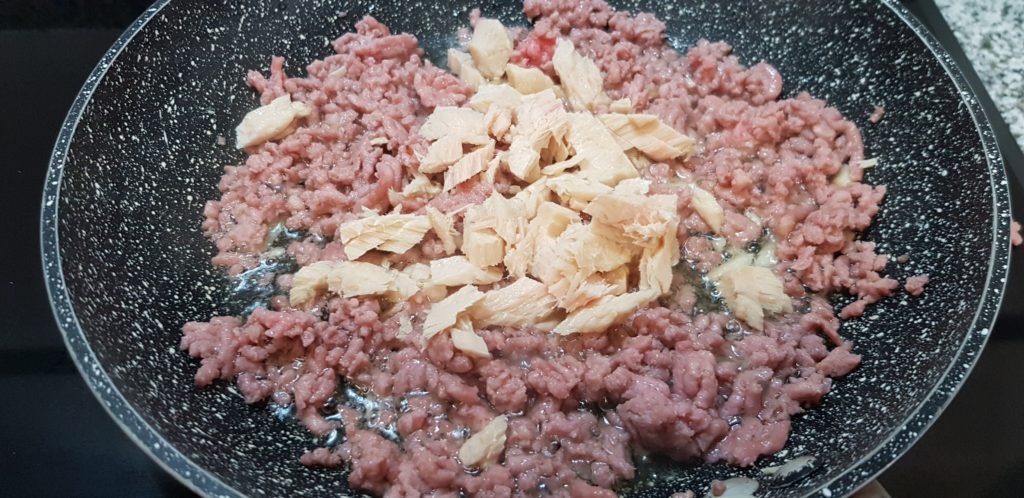 carne picada y atún