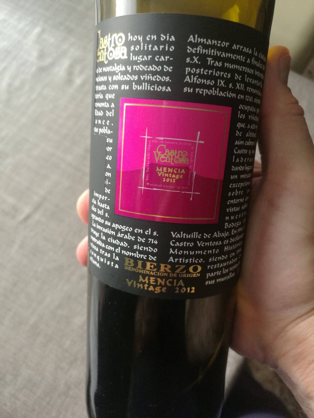 MENCIA VINTAGE 2012. LOS VINOS DE OTILIO