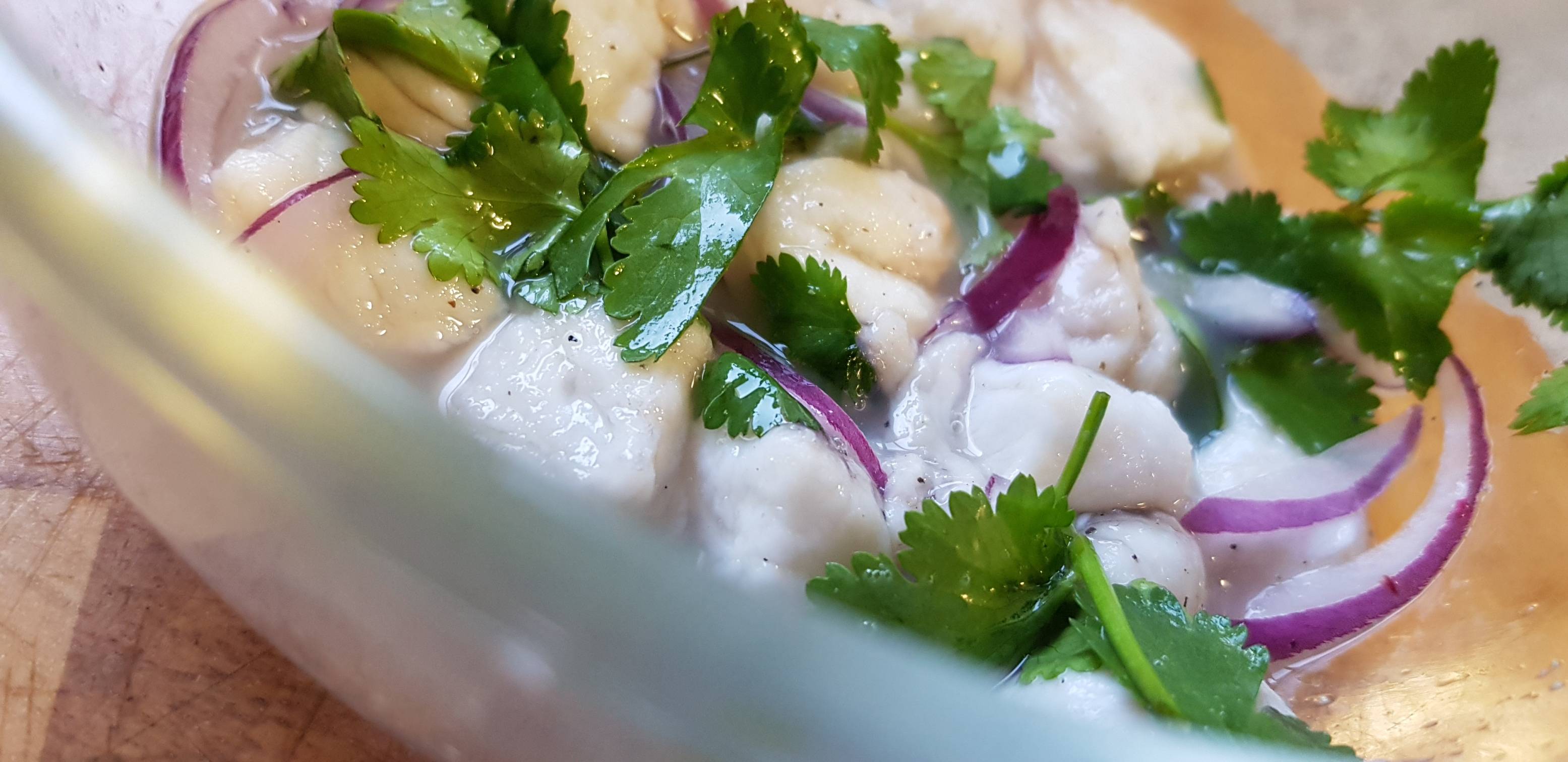 CEVICHE DE RAPE. REFRESCANTE.