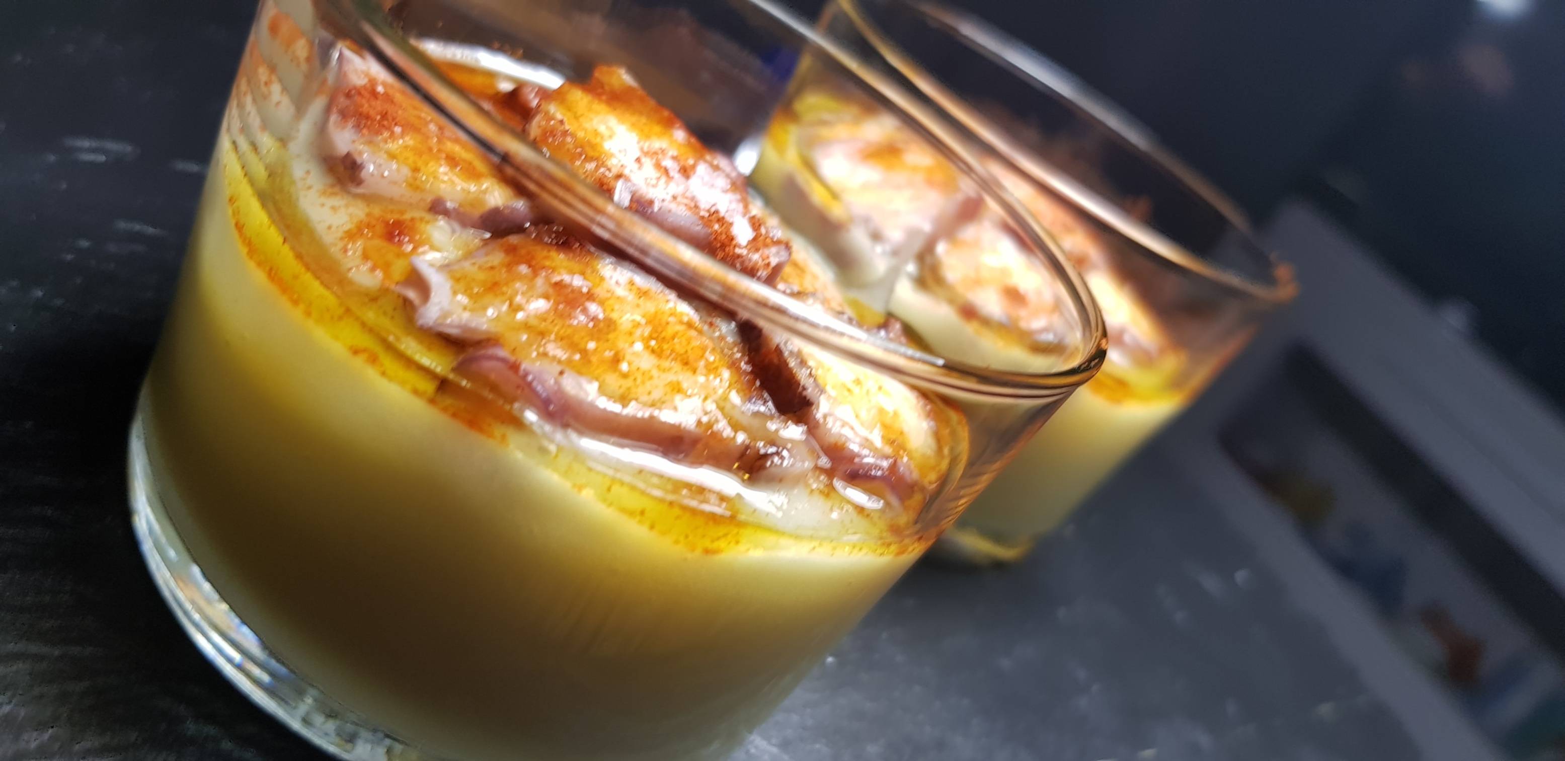 PULPO CON CREMA DE PUERROS.