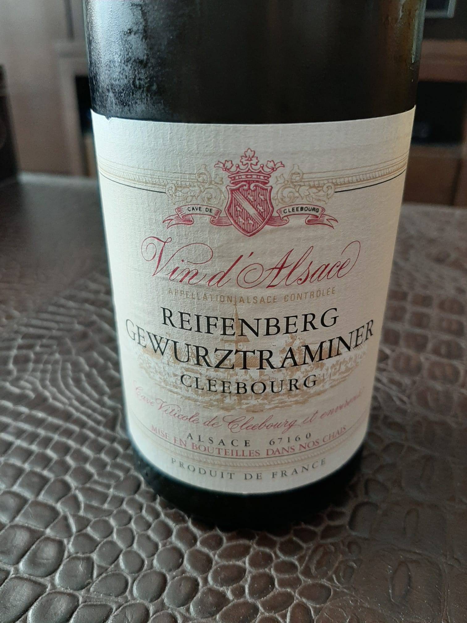 Reifenberg Gewürztraminer Cleebourg 2016. Los vinos de Otilio.