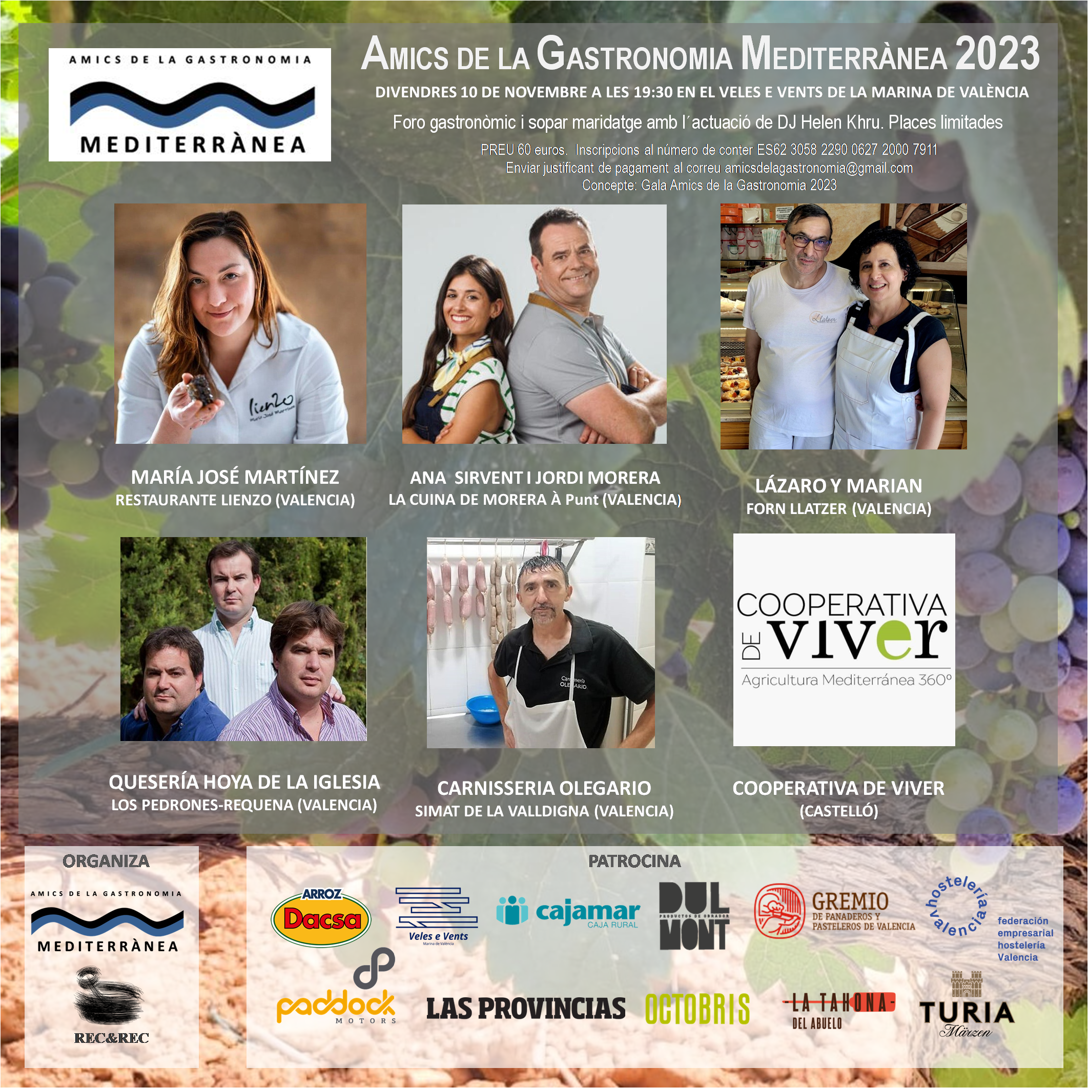 LLEGAN LOS PREMIOS AMICS DE LA GASTRONOMIA MEDITERRÀNEA 2023