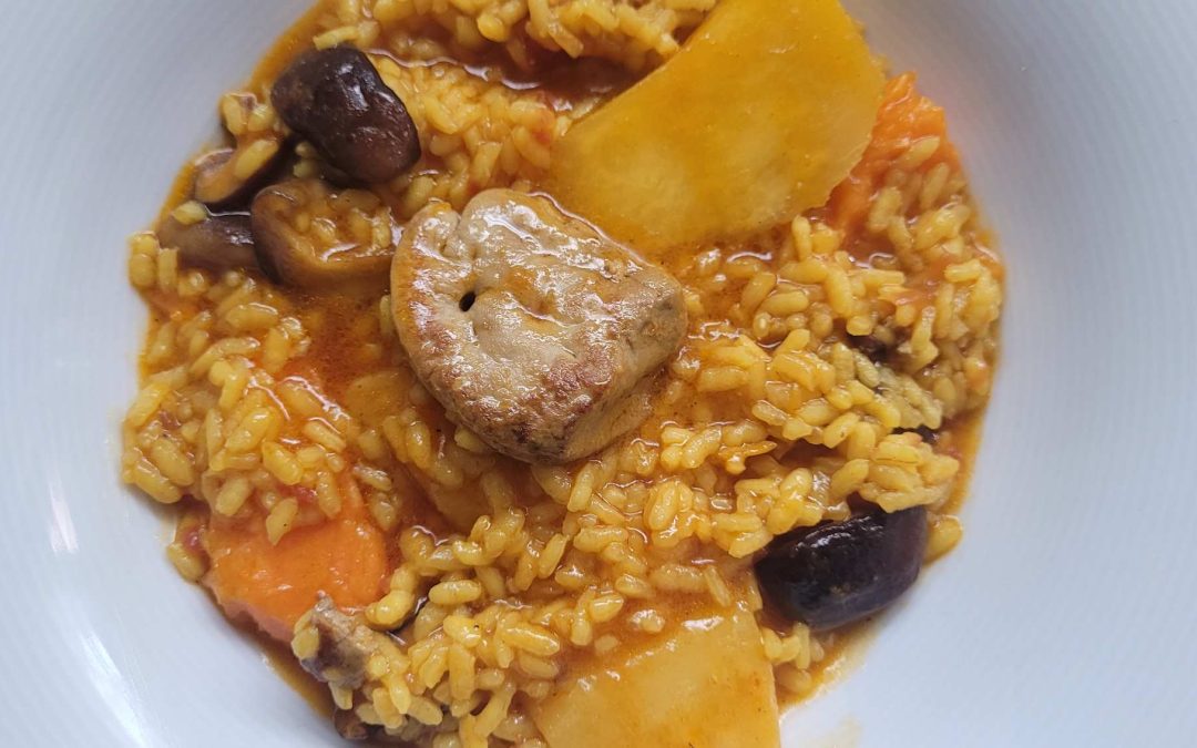 ARROZ DE OTOÑO CON VERDURAS, SETAS Y FOIE