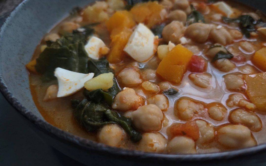 POTAJE DE GARBANZOS CON CALABAZA
